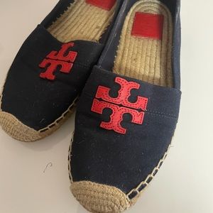 Tory Burch Navy Espadrilles